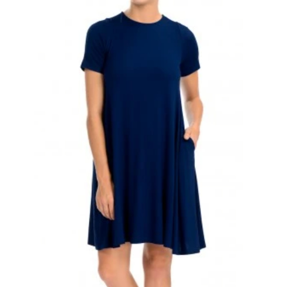 Hourglass Lily short sleeve shift dress S